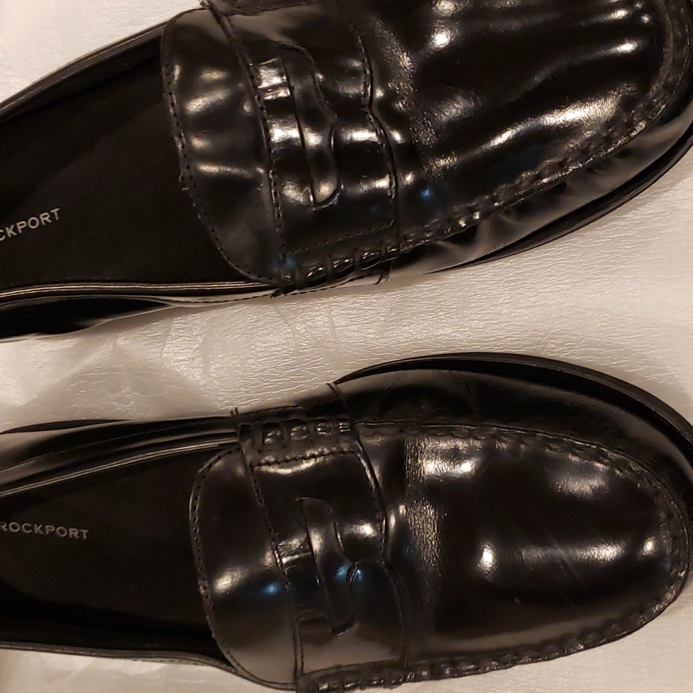 Rockport black penny loafers (weejun) pre-owned 9.5